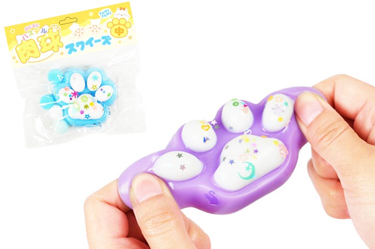 ぷにぷにパステル肉球スクイーズ　中